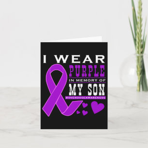 Carte Je porte du violet en mémoire de mon fils - Sensib