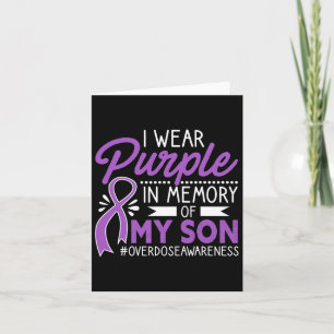 Carte Je porte du violet en mémoire de mon fils Sensibil
