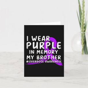 Carte Je porte du violet en mémoire de mon frère - Surdo