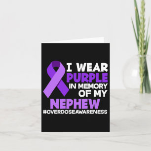 Carte Je porte du violet en mémoire de mon neveu sensibi