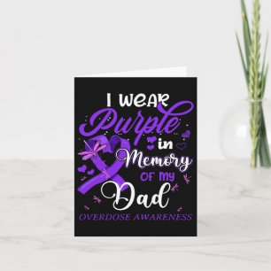 Carte Je porte du violet en mémoire de mon père Sensibil