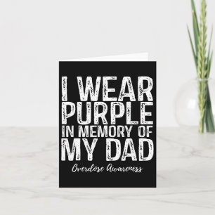 Carte Je porte du violet en mémoire de mon père Sensibil