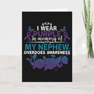 Carte Je porte du violet en mémoire du cadeau de surdosa