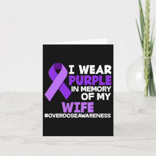 Carte Je porte du violet en mémoire du décès de ma femme