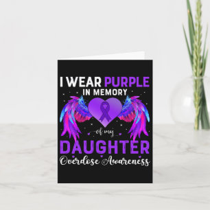 Carte Je porte du violet en mémoire du décès de ma fille