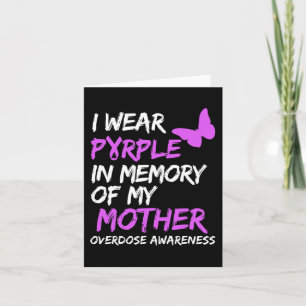 Carte Je porte du violet en mémoire du décès de ma mère