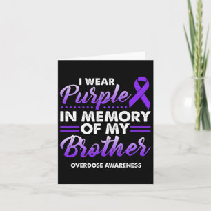 Carte Je porte du violet en mémoire du surdosage de mon