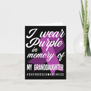Carte Je porte du violet en mémoire d'une surdose de pet