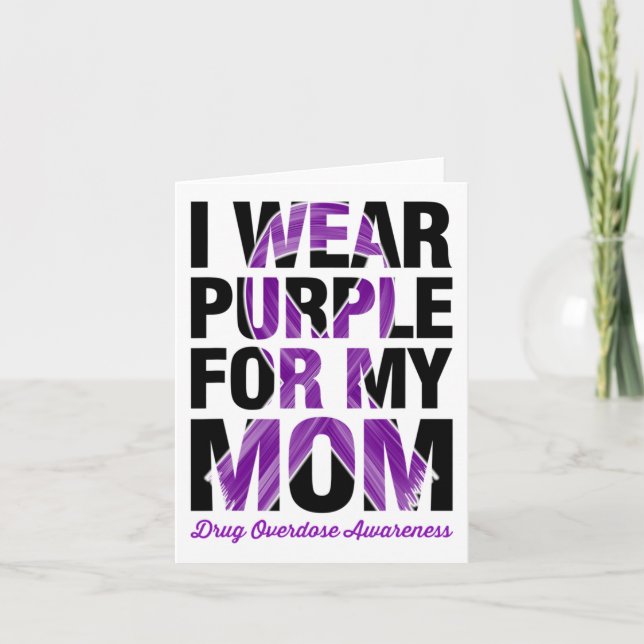Carte Je porte du violet pour ma mère - Sensibilisation  (Devant)