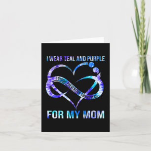 Carte Je Porte Le Purple Turquoise Pour Maman Prévention