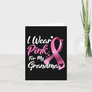 Carte Je Porte Le Rose Pour Ma Grand-Mère Sensibilisatio