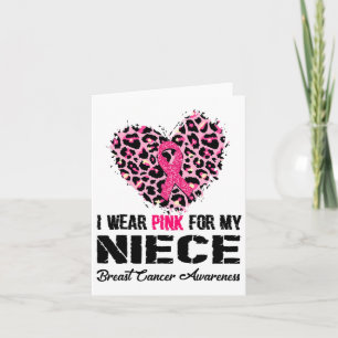 Carte Je Porte Le Rose Pour Ma Nièce Conscience Du Cance