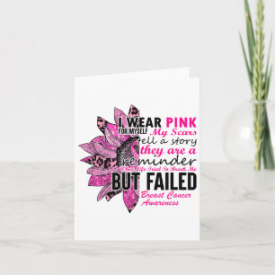 Carte Je Porte Le Rose Pour Moi Mes cicatrices Cancer Du