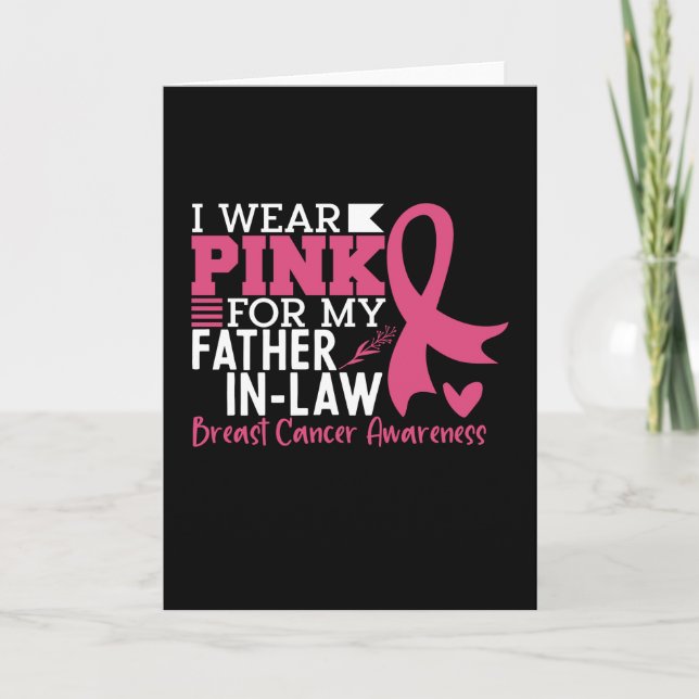 Carte Je Porte Le Rose Pour Mon Bébé Cancer Du Sein (Devant)