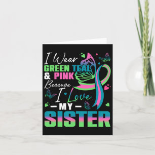 Carte Je Porte Le Rose Turquoise Vert Parce Que J'Aime M