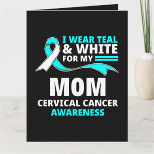 Carte Je Porte Le Sarcelle Et Blanc Ma Mère Cancer Du Co