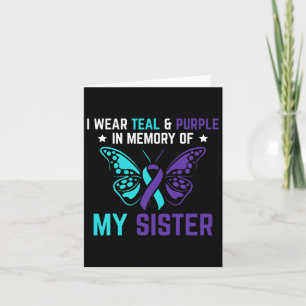 Carte Je porte le sarcelle violet en mémoire du suicide
