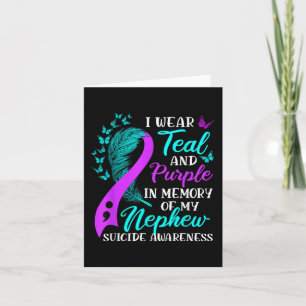 Carte Je porte le sarcelle violet en mémoire du suicide