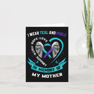 Carte Je Porte Le Turquoise Et Le Violet Pour Ma Mère Su
