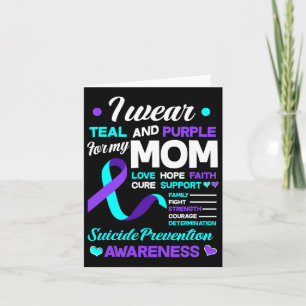 Carte Je Porte Le Turquoise Et Le Violet Pour Ma Mère Su