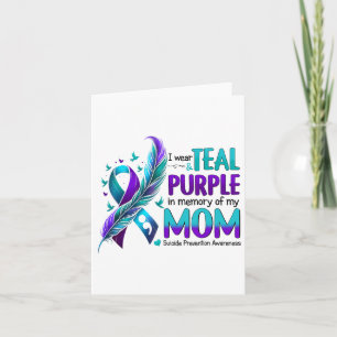 Carte Je Porte Le Turquoise Violet En Mémoire De La Sens