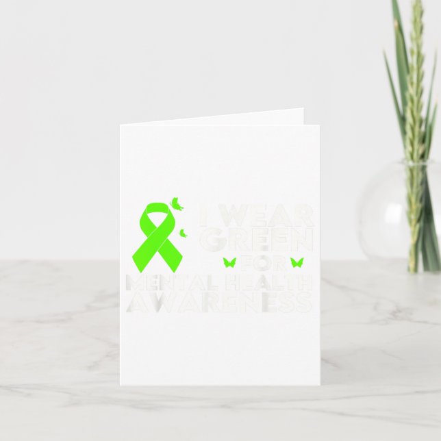 Carte Je Porte Le Vert Pour Le Mois De Sensibilisation À (Devant)