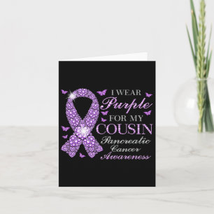 Carte Je Porte Le Violet Pour Mon Cousin Cancer Pancréat