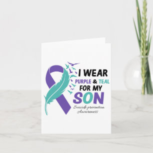 Carte Je Porte Le Violet Turquoise Pour Mon Fils Prévent