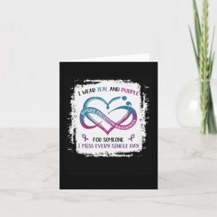 Carte Je porte le violet turquoise Pour quelqu'un qui me