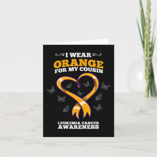 Carte Je Porte Orange Cousin Leucémie Cancer Sensibilisa