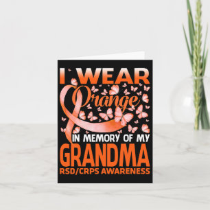 Carte Je Porte Orange Pour Mon Grand-Mère Rsd Crps Sensi