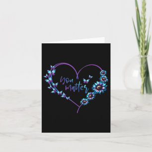 Carte Je Porte Suicide Turquoise Et Violet Sensibilisati