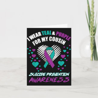 Carte Je Porte Turquoise&amp ; pourpre Pour Mon Cousin S