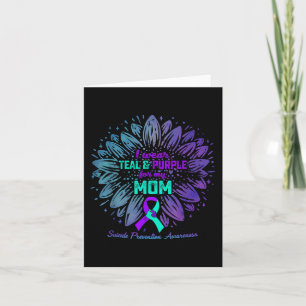 Carte Je Porte Turquoise & Purple Pour Ma Maman Suic