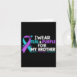 Carte Je Porte Turquoise &amp; Purple Pour Mon Frère Sui