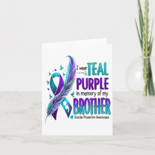 Carte Je Porte Turquoise & Purple Pour Mon Frère Sui