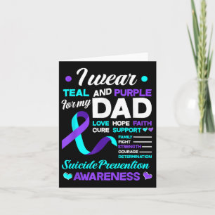 Carte Je Porte Turquoise & Violet Pour Mon Père Suic