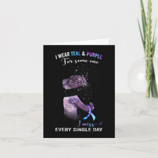 Carte Je Porte Turquoise Et Violet Pour La Prévention Du