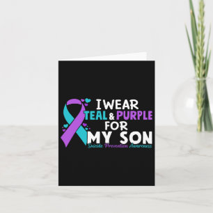 Carte Je Porte Turquoise Et Violet Pour Mon Fils Suicide