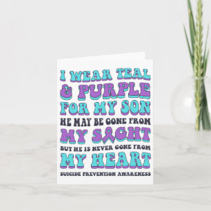 Carte Je Porte Turquoise Et Violet Pour Mon Fils Suicide