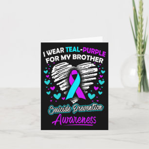 Carte Je Porte Turquoise Et Violet Pour Mon Frère