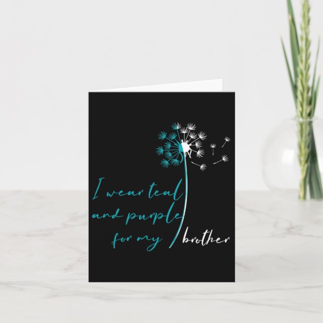 Carte Je Porte Turquoise Et Violet Pour Mon Frère Suicid (Devant)