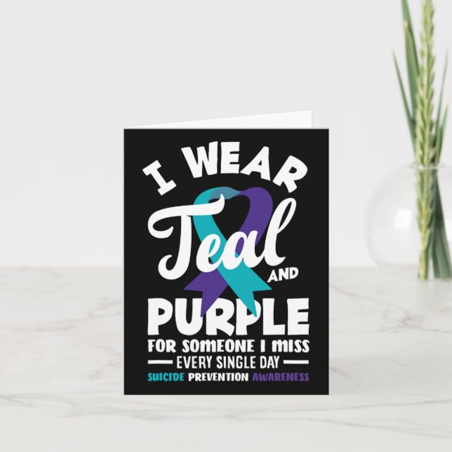 Carte Je Porte Turquoise Et Violet Pour Quelqu'Un Que Je (Devant)