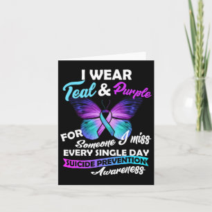 Carte Je Porte Turquoise Et Violet Pour Quelqu'Un Que Je