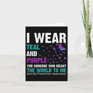 Carte Je Porte Turquoise Et Violet Pour Quelqu'Un Qui Ve