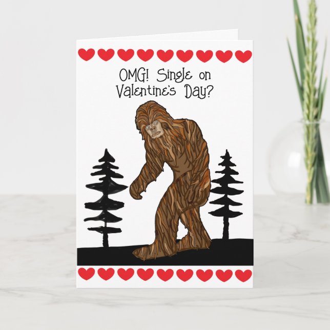 Carte Je préfère être à la chasse au Sasquatch pour la S (Devant)