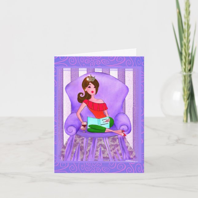 Carte "Je préfère lire un livre" Diva (Devant)