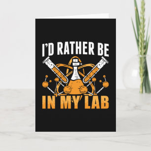 Carte Je Préférerais Être Dans Mon Laboratoire Technicie