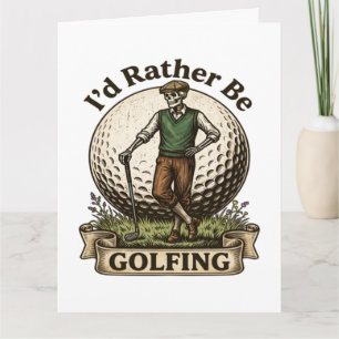 Carte Je préférerais jouer au golf 