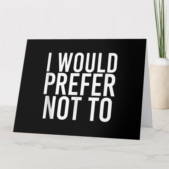 Carte JE PRÉFÉRERAIS NE PAS ÊTRE Drôle Lazy Gym Fitness  (Devant)